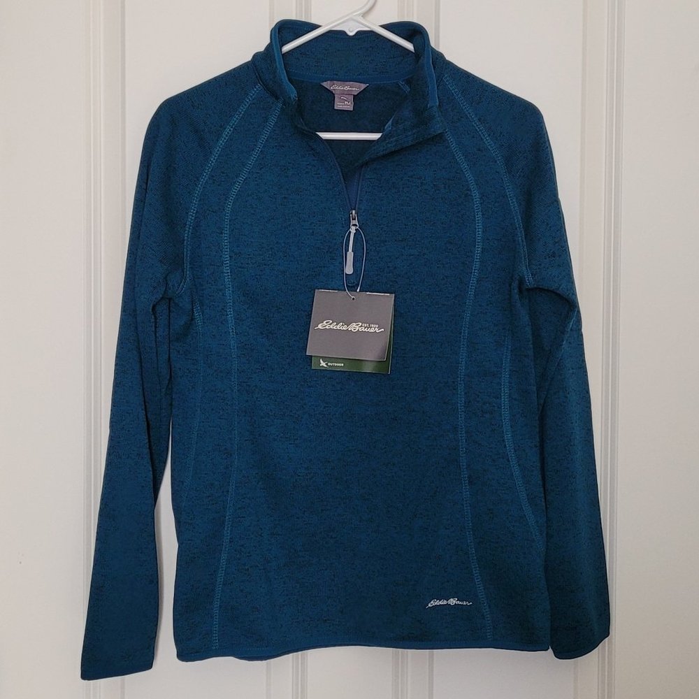 Women's Eddie Bauer Radiator Fleece 1/4-Zip Teal Pullover
